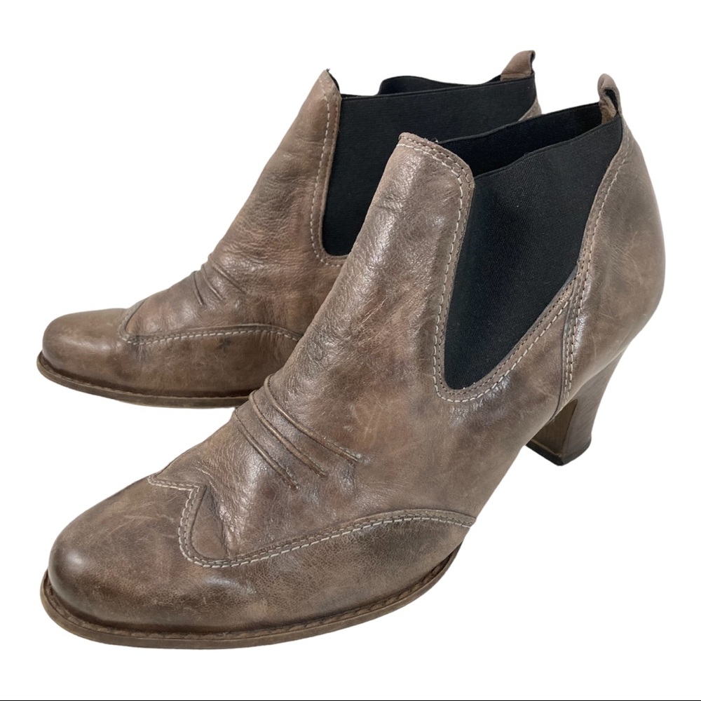 Paul Green Steampunk Oxford Wingtip boots booties grey UK 6 US 8.5